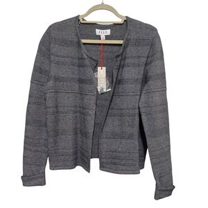 Elle Charcoal Knit Cardigan Sweater - Size Medium- NWT
